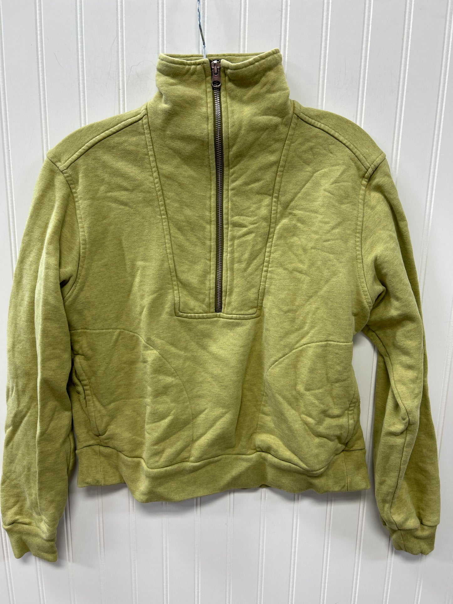 Athletic Top Ls Collar By Everlane In Green, Size:Xs