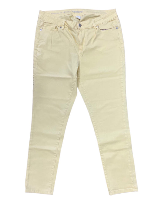 Jeans Skinny By Westport In Yellow, Size:14