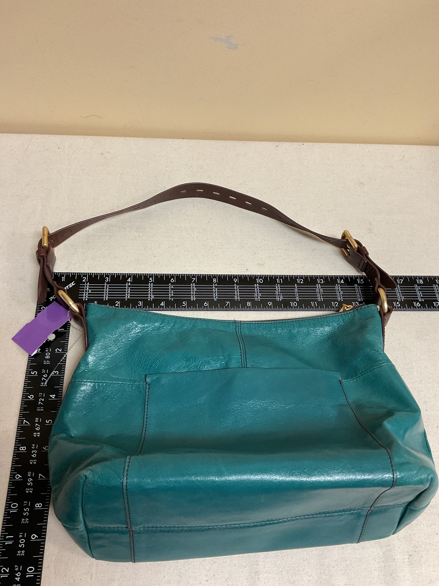 Handbag Leather By Hobo Intl In Teal, Size:Medium