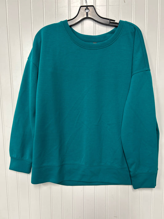 Athletic Top Ls Crewneck By Mondetta In Teal, Size:Xl