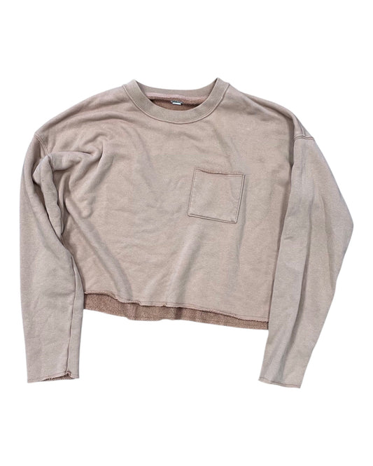 Sweatshirt Crewneck By Aerie In Tan, Size:M