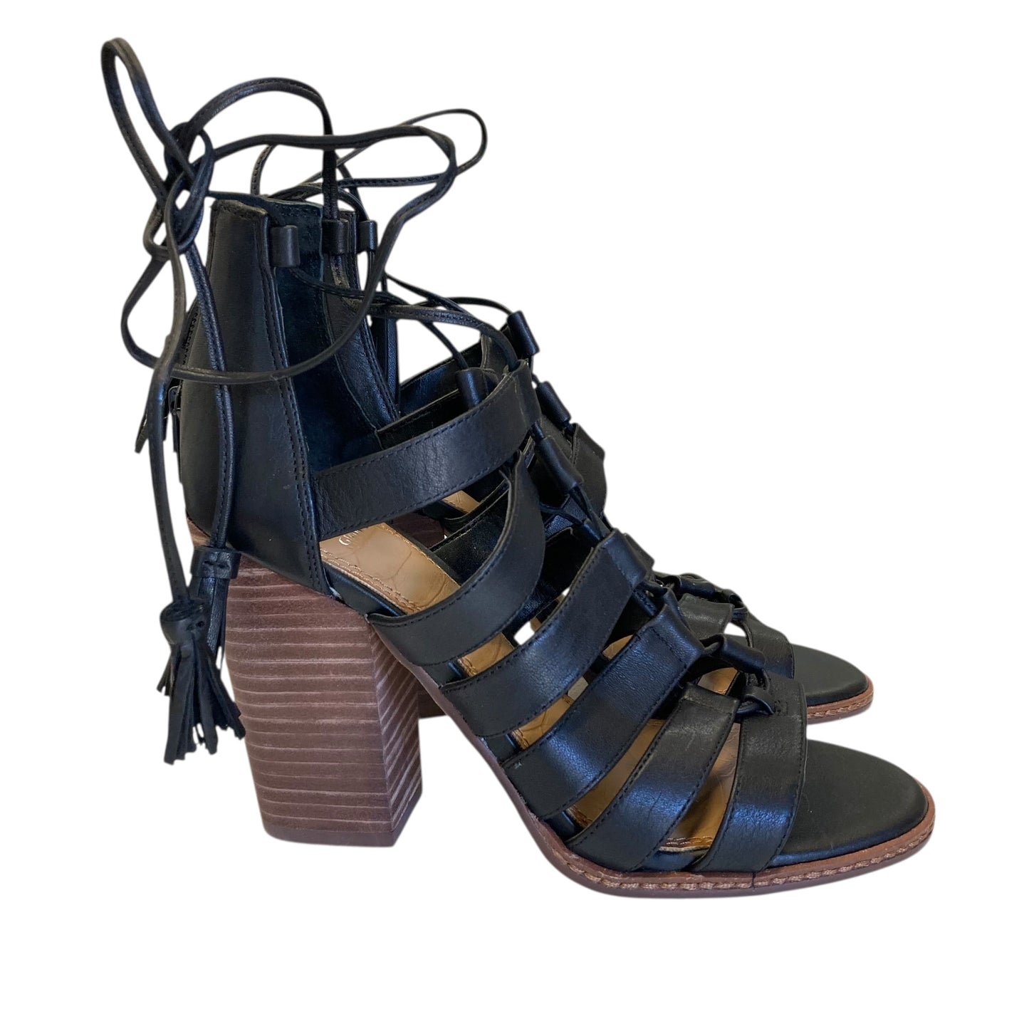 Shoes Heels Block By Gianni Bini In Black, Size:7