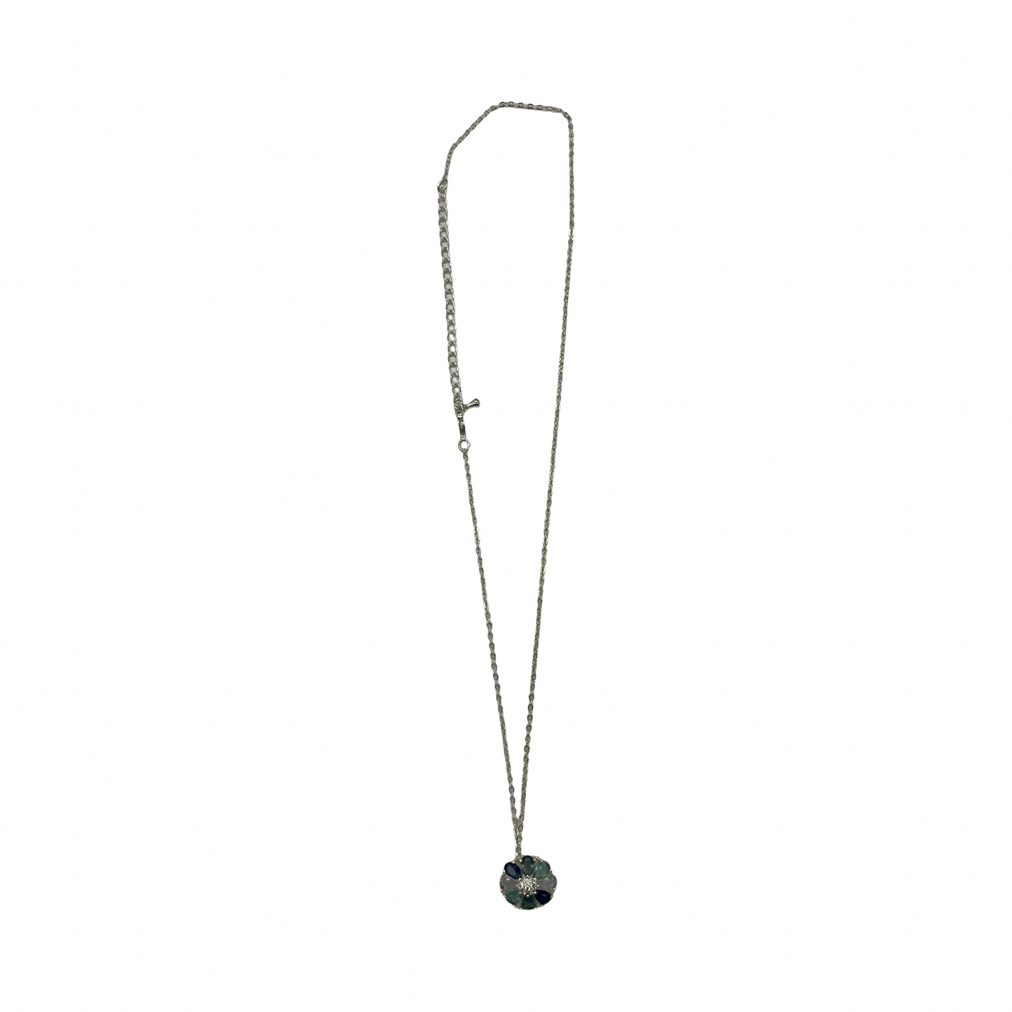 Necklace Pendant By Clothes Mentor In Blue & Silver