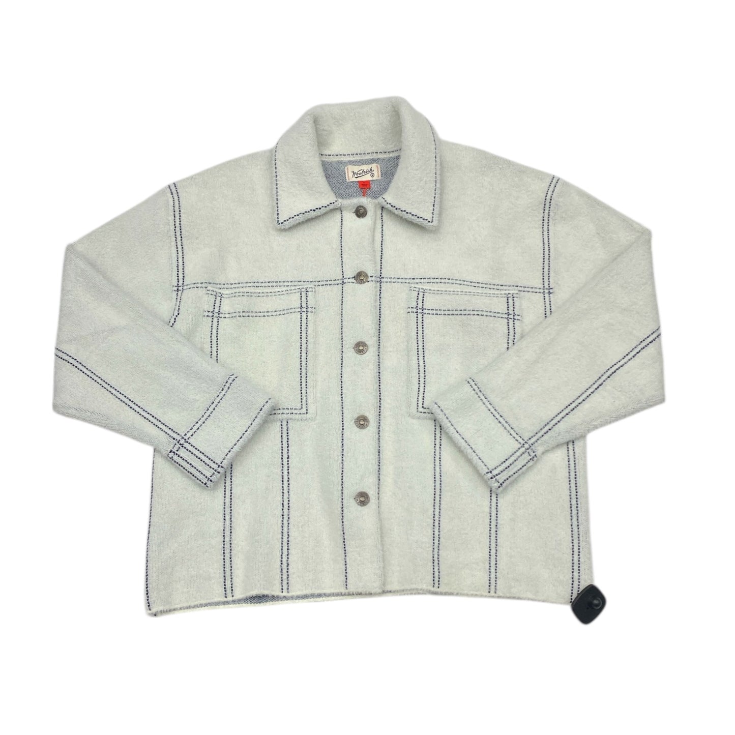 Jacket Shirt By Woolrich In Cream, Size:L