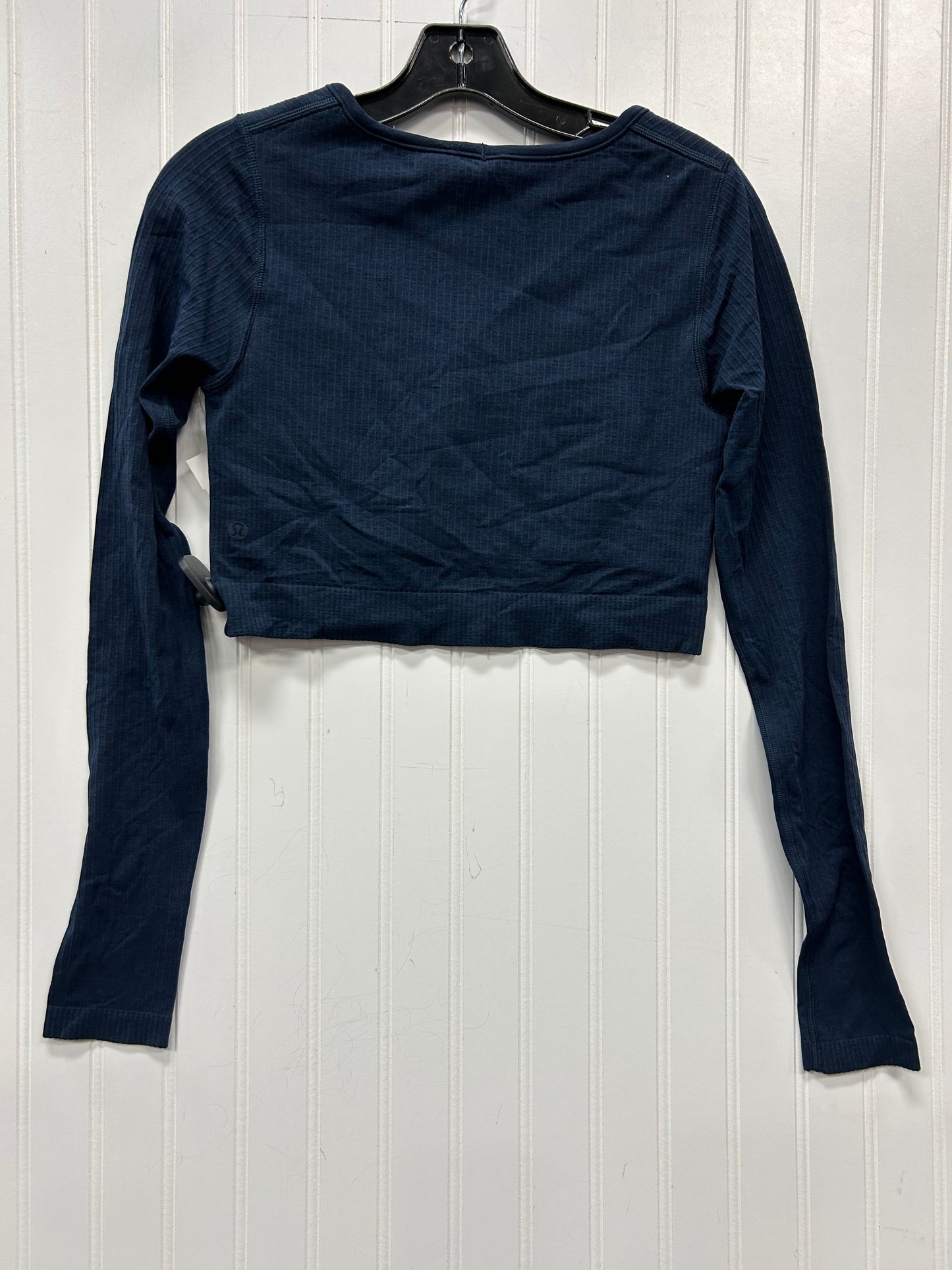 Athletic Top Ls Crewneck By Lululemon In Navy, Size:8