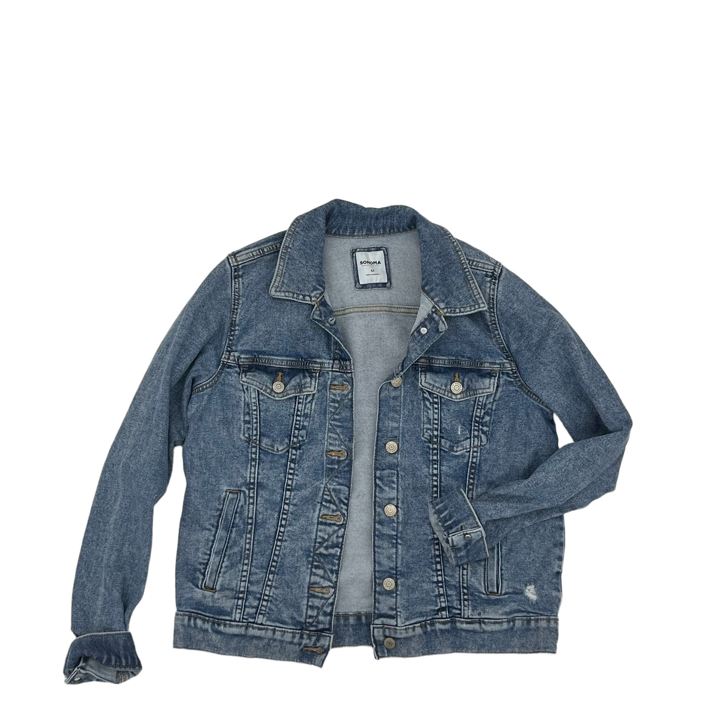 Jacket Denim By Sonoma In Blue Denim, Size:M