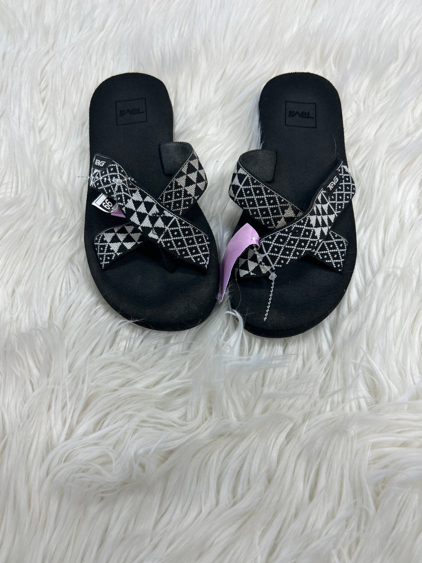 Sandals Flip Flops By Teva In Black, Size:5
