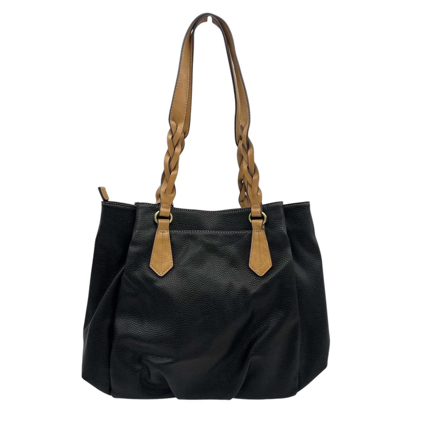 Handbag By St Johns Bay In Black & Tan, Size:Medium