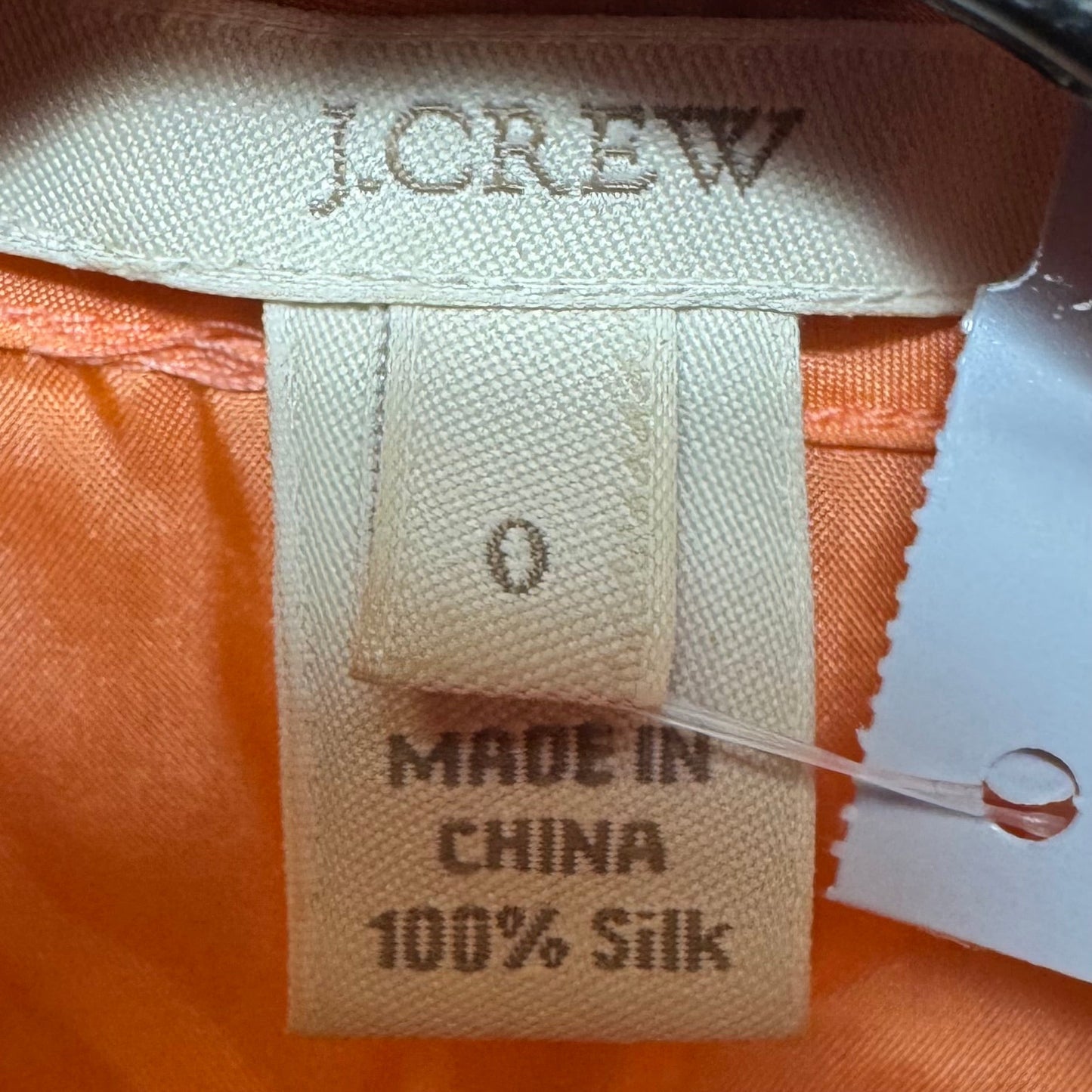 Silk Top Sleeveless By J. Crew In Orange, Size: 0