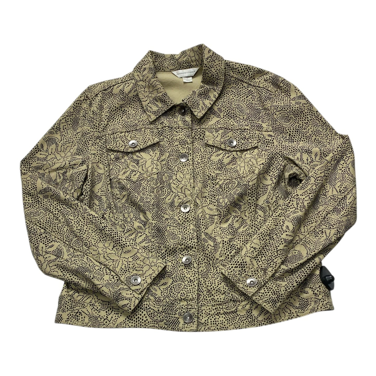 Jacket Denim By Christopher And Banks In Polkadot Pattern, Size:L