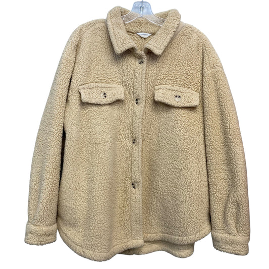 Jacket Shirt By Aeropostale In Tan, Size:L