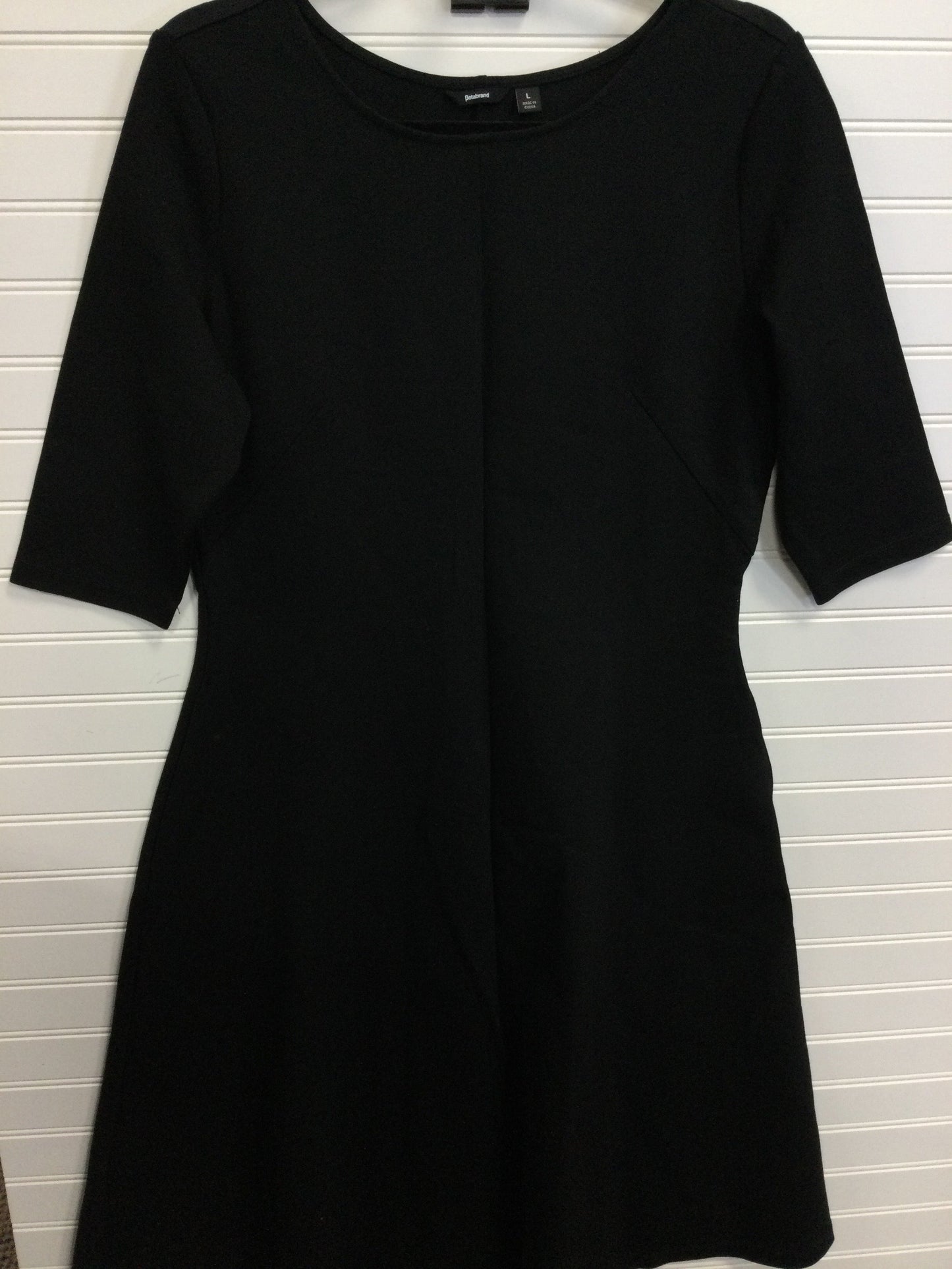 Dress Casual Midi By Betabrand In Black, Size:L