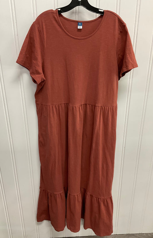 Dress Casual Maxi By Old Navy In Orange, Size:Xxl