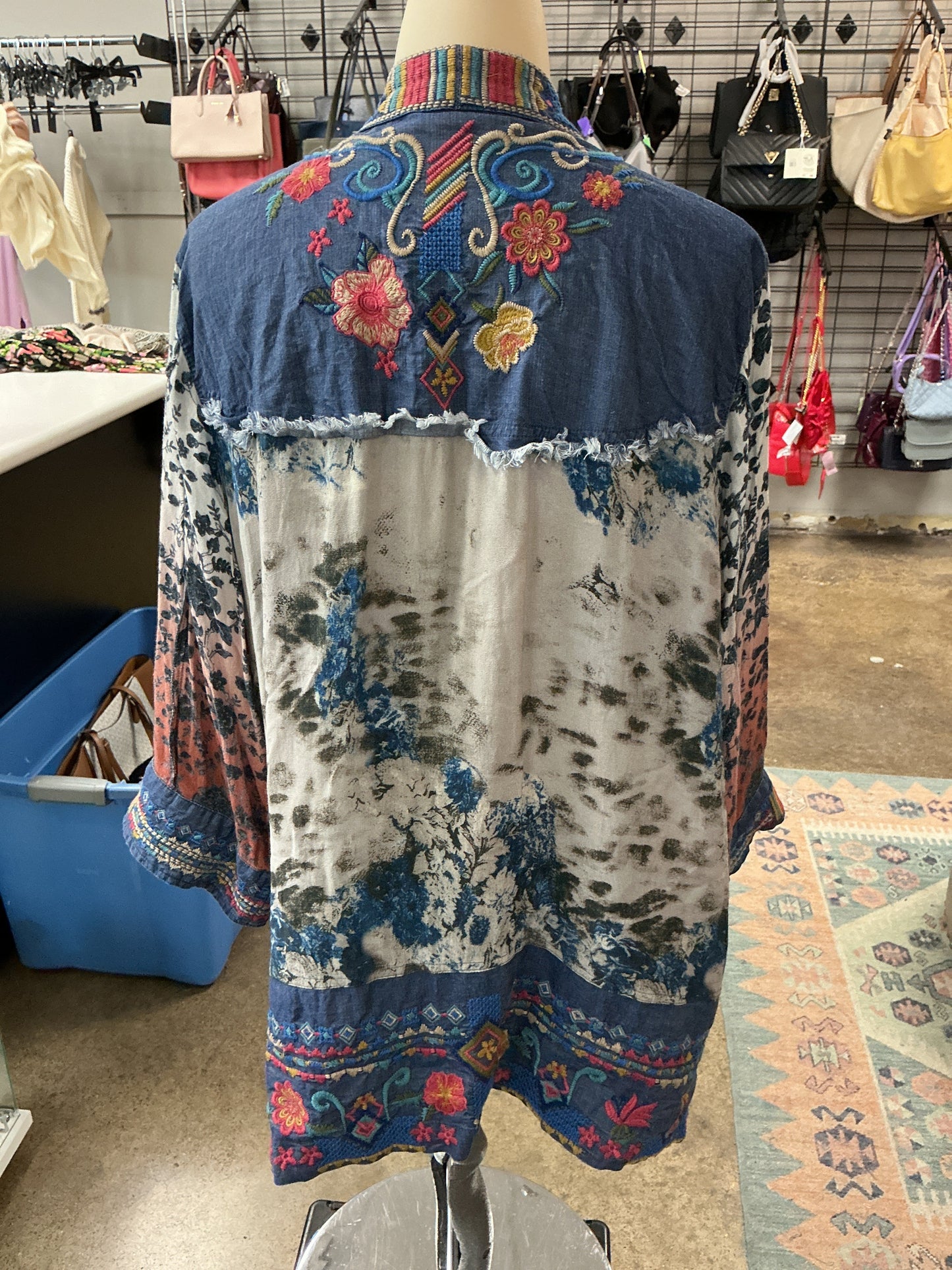 Kimono By John Mark In Blue, Size:Osfm