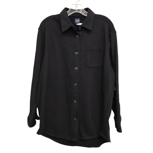 Jacket Shirt By Gap In Black, Size:M