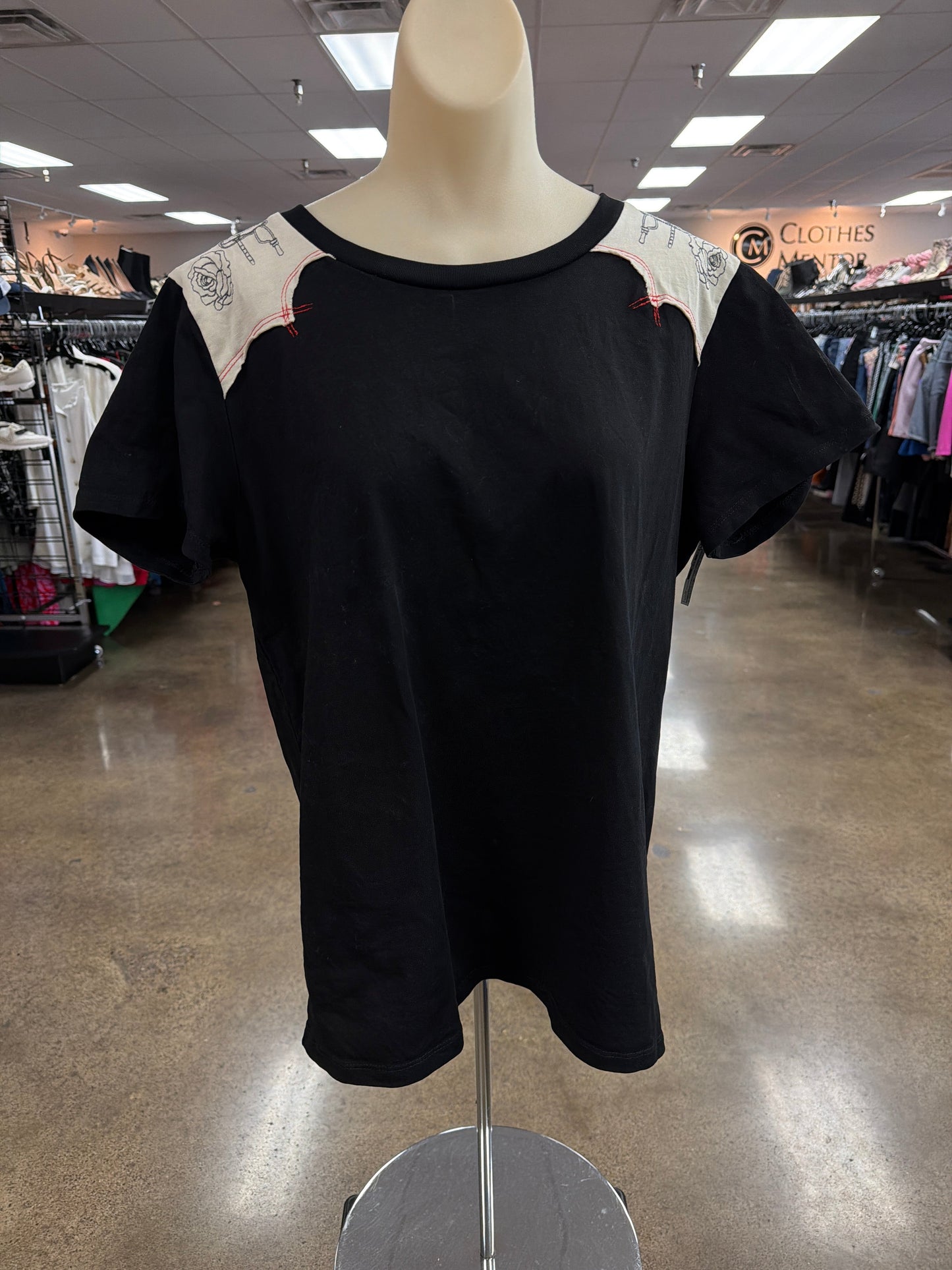 Top Ss By Clothes Mentor In Black, Size:Xl