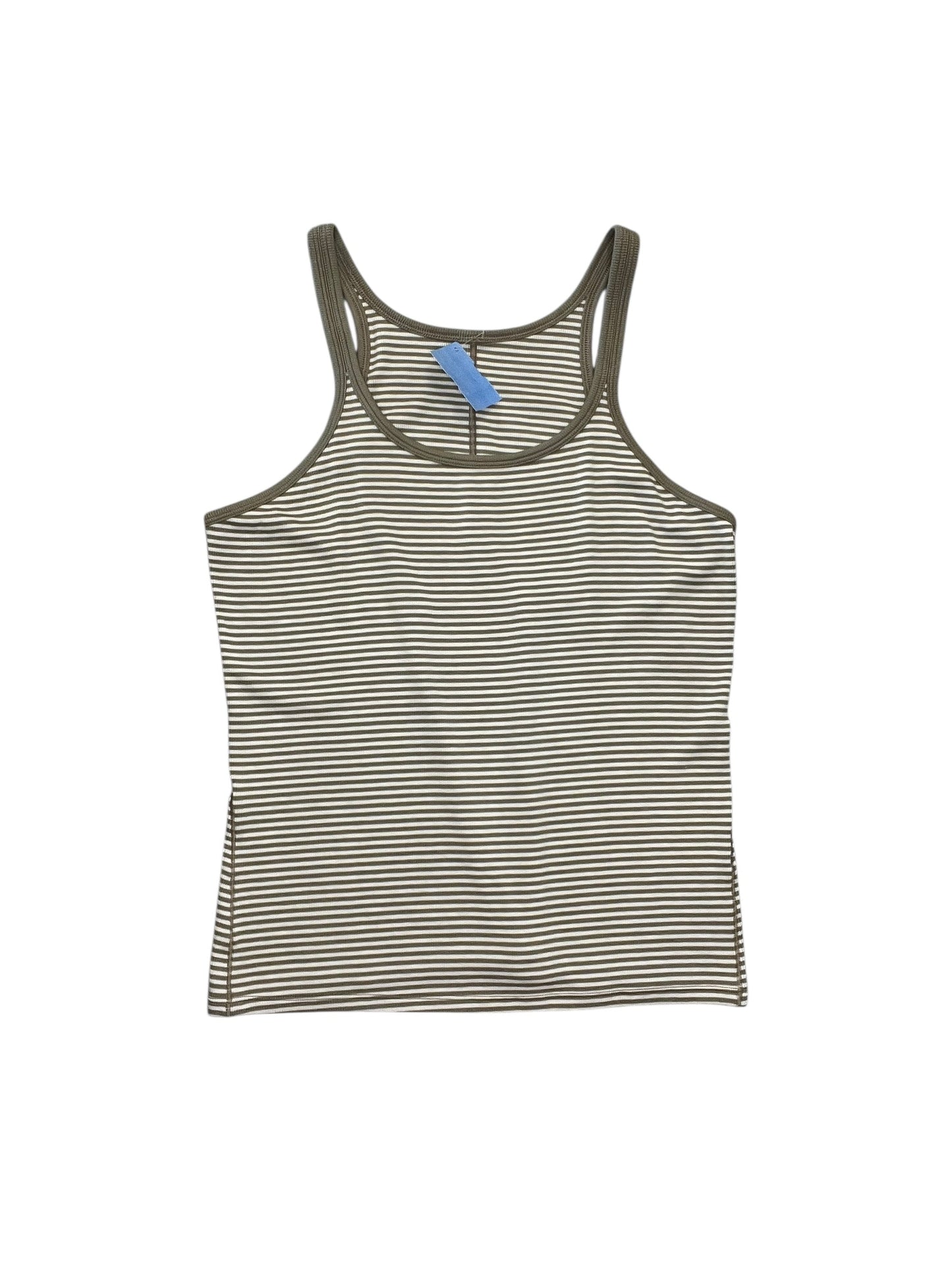 Athletic Tank Top By Lululemon In Striped Pattern, Size:M