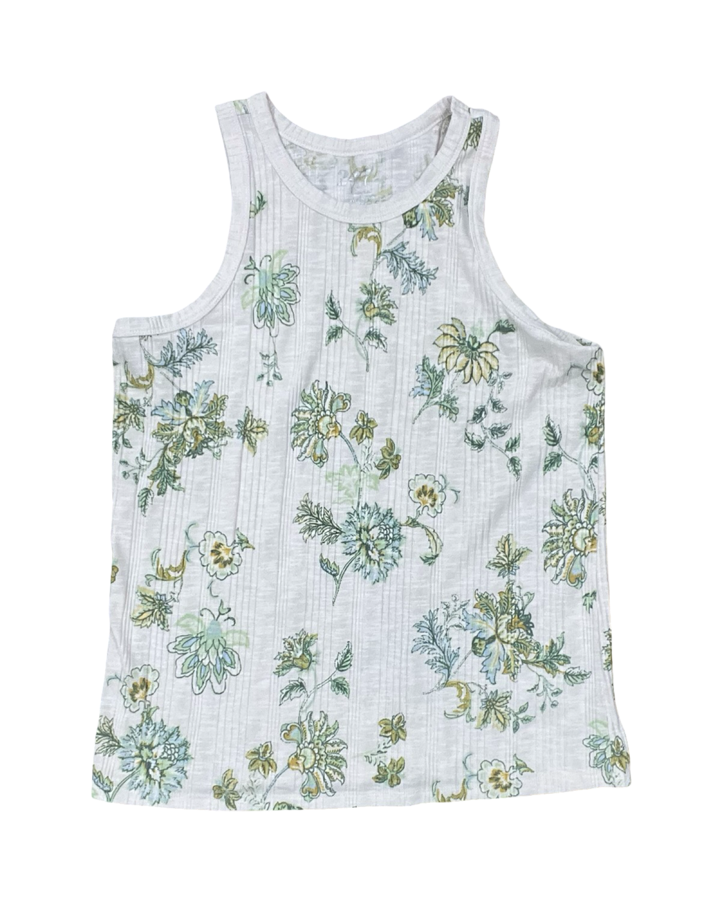 Top Sleeveless By Maurices In Cream & Green, Size:1X