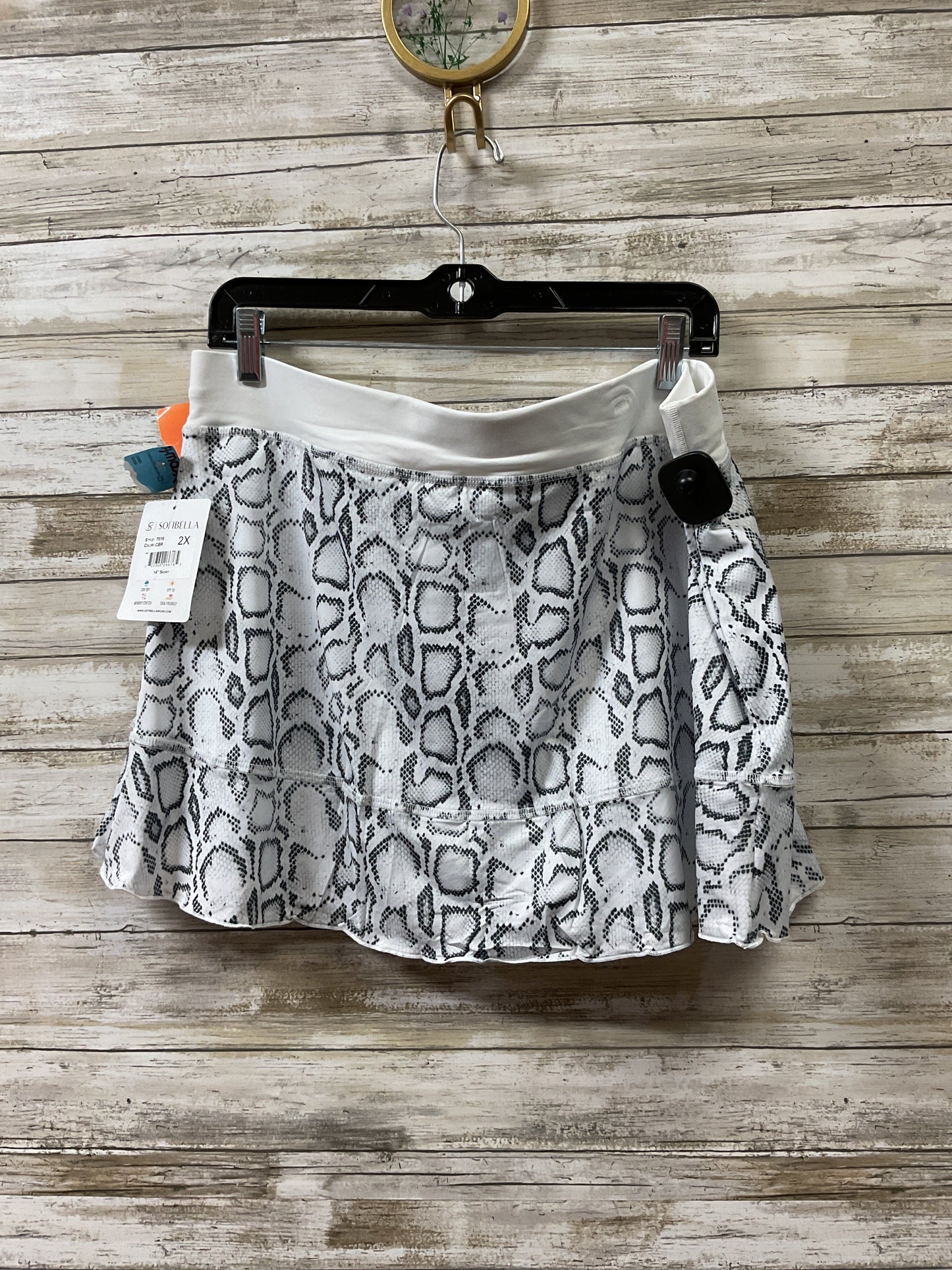 Athletic Skort By Clothes Mentor In Snakeskin Print, Size:2X