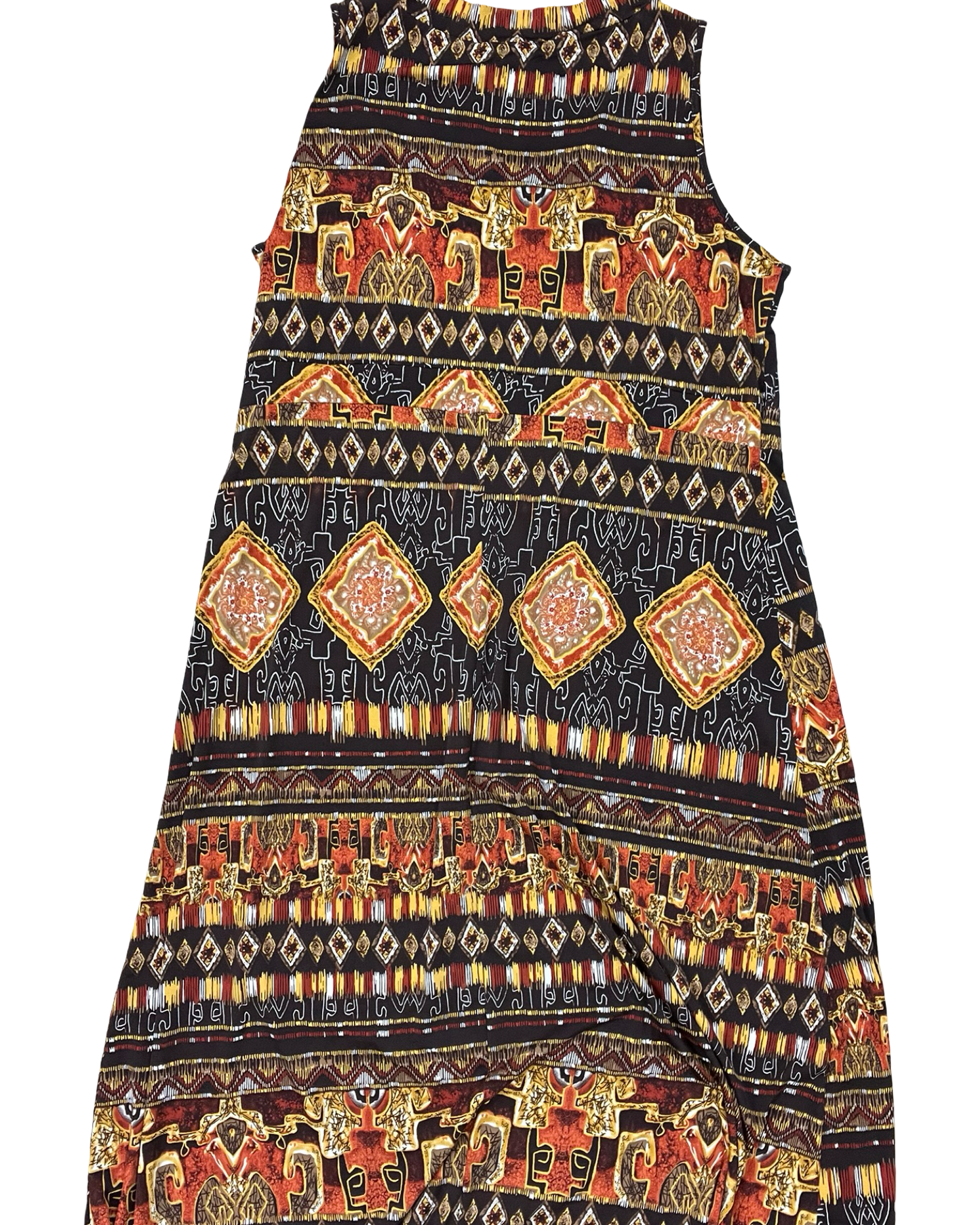 Dress Casual Maxi By Susan Lawrence In Brown & Orange, Size:1X