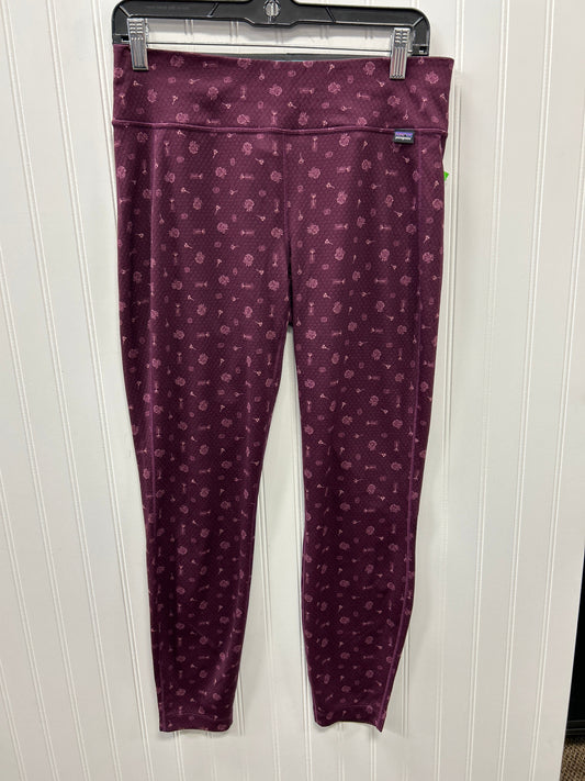 Athletic Leggings By Patagonia In Purple, Size:M