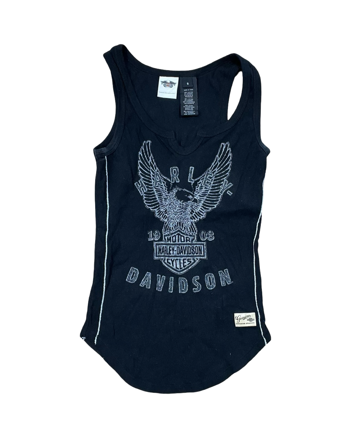 Tank Top By Harley Davidson In Black, Size:S