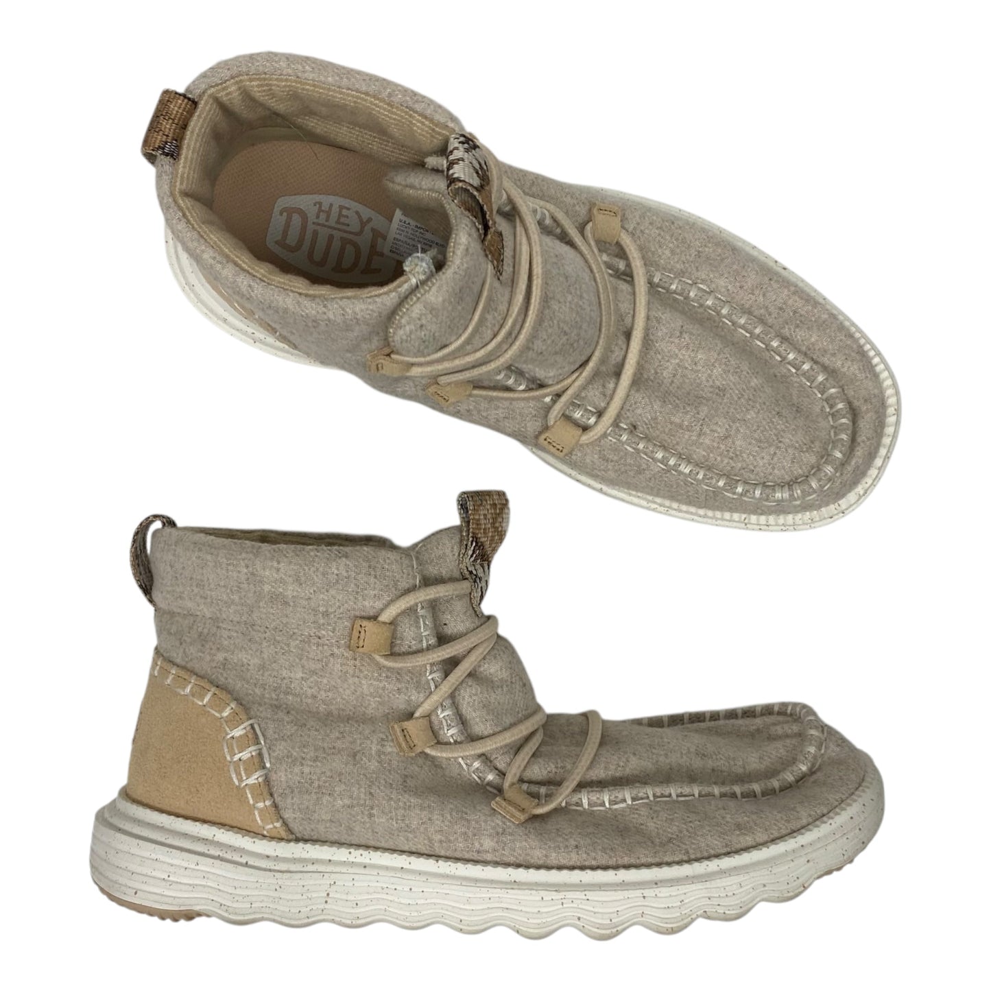 Shoes Sneakers By Hey Dude In Tan, Size:10
