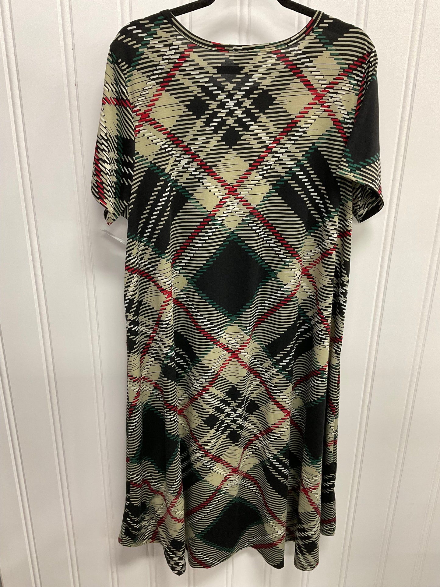 Dress Casual Midi By Lularoe In Black & Tan, Size:3