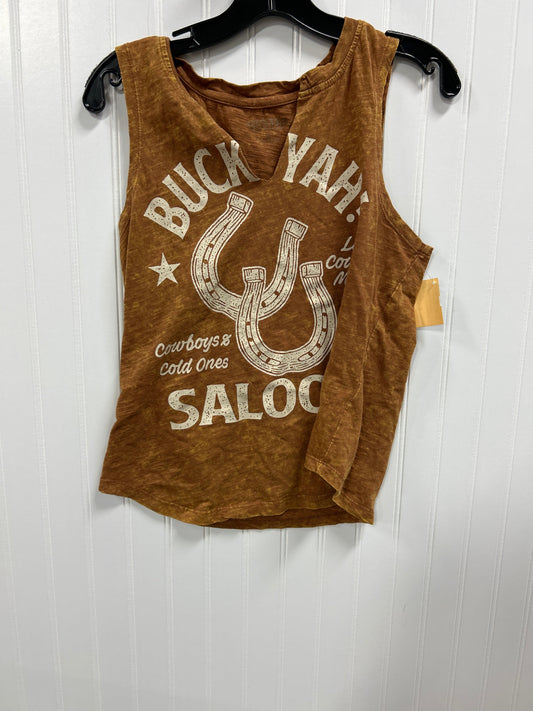 Top Sleeveless By Shyanne In Tan, Size:M