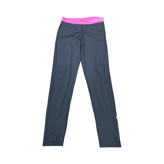 Athletic Leggings By Nike In Grey & Pink, Size:L