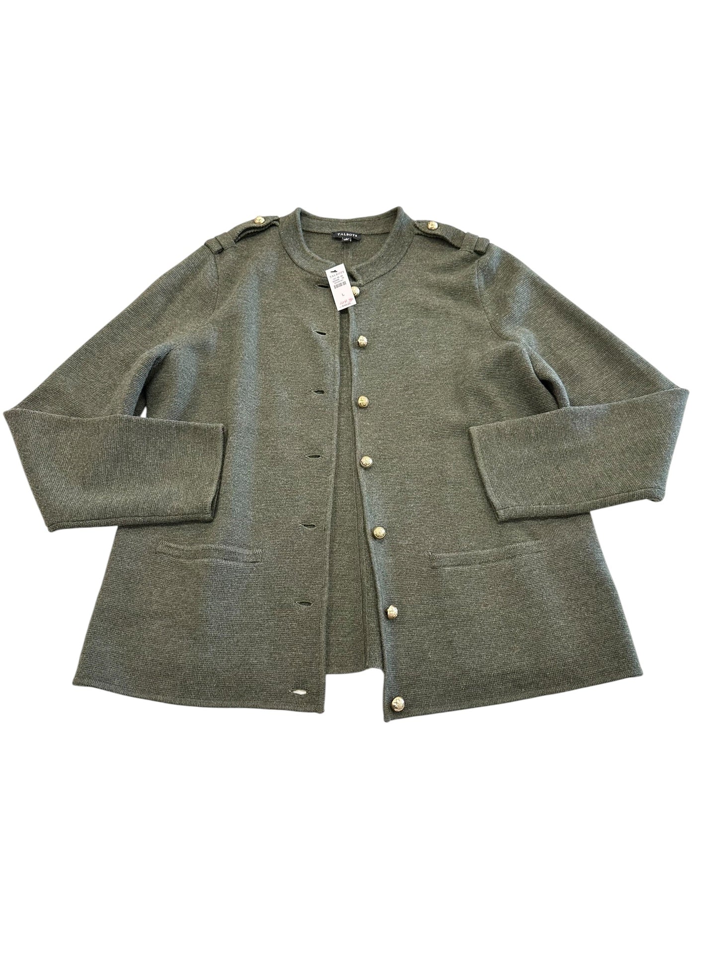 Cardigan By Talbots In Green, Size:L