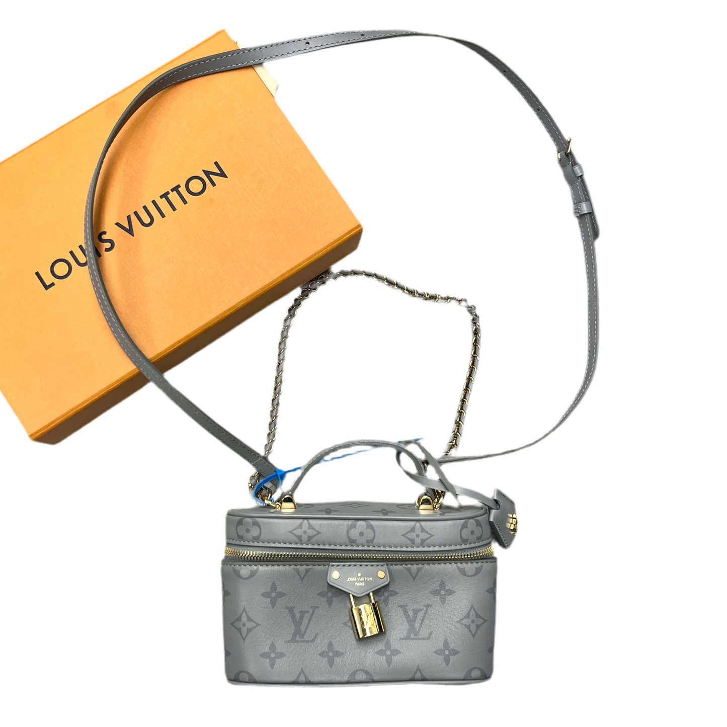 Crossbody Luxury Designer by Louis Vuitton In Grey, Size: Small