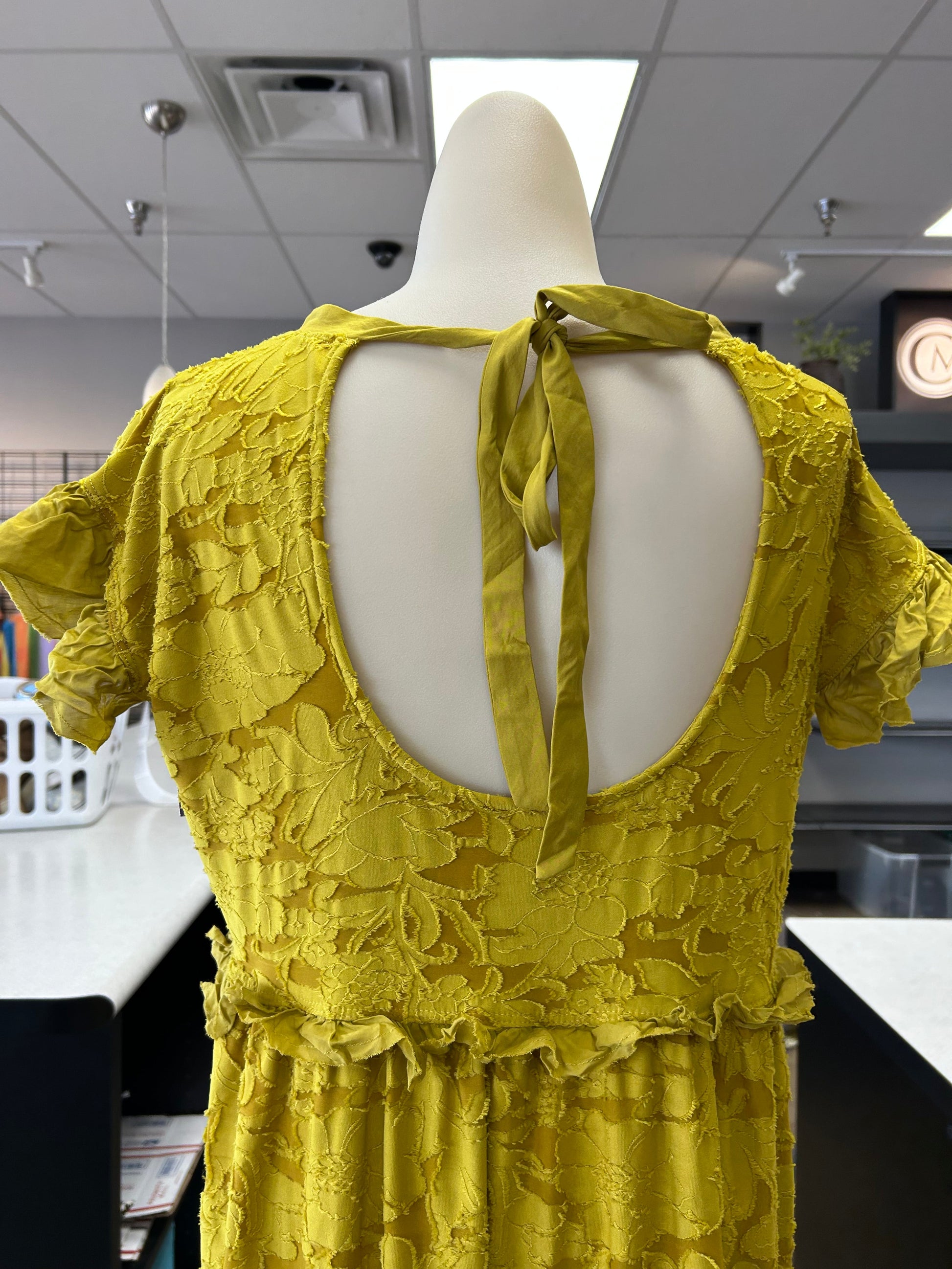Dress Casual Short By Anthropologie In Yellow, Size:Xs Dress Casual Short By Anthropologie In Yellow, Size:Xs