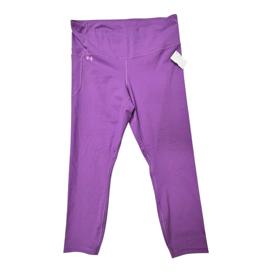 Athletic Leggings By Under Armour In Purple, Size:Xl