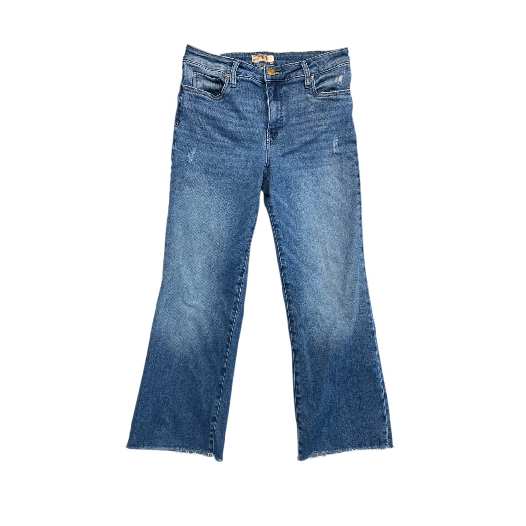 Jeans Flared By Kut In Blue Denim, Size:8