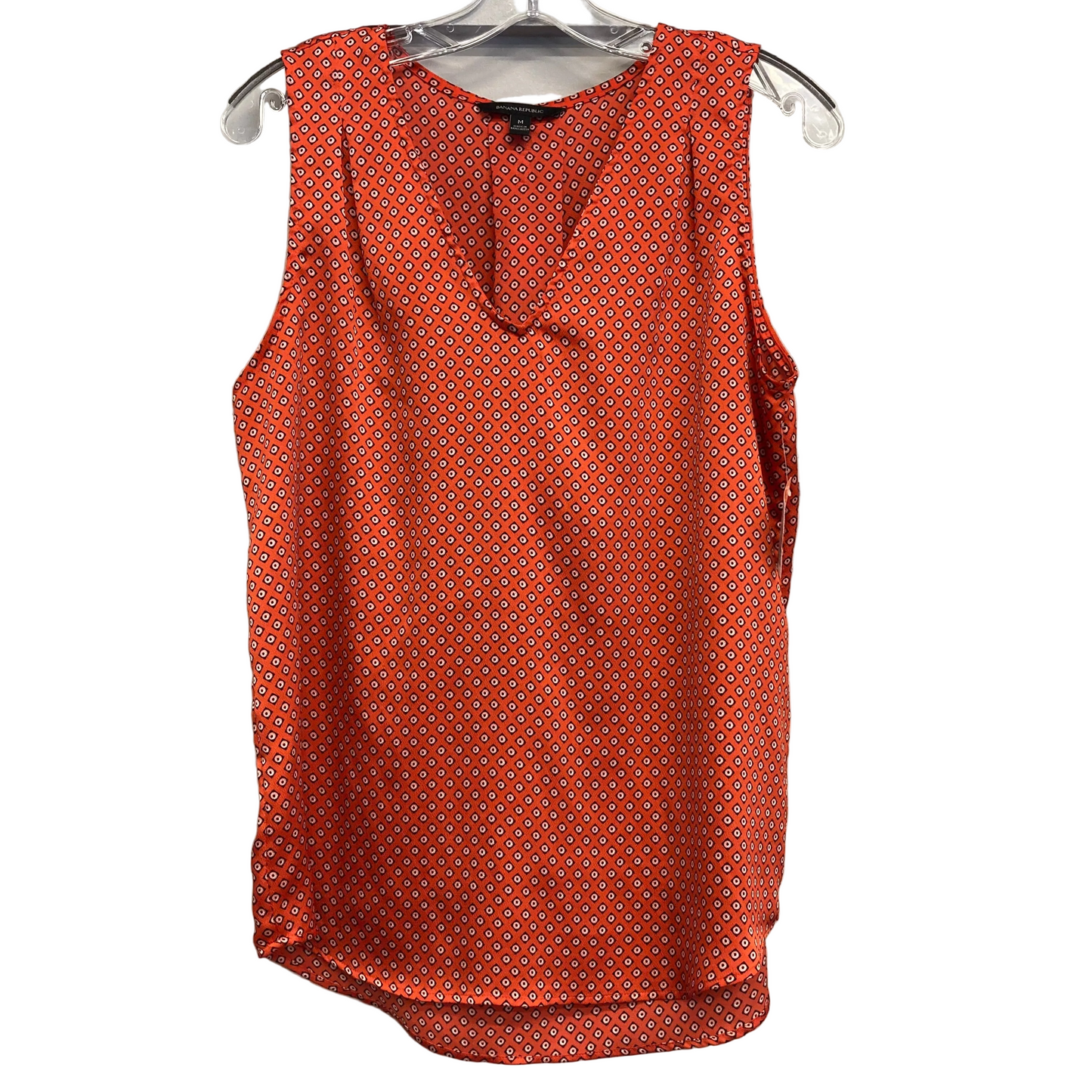 Top Sleeveless By Banana Republic In Orange, Size:M
