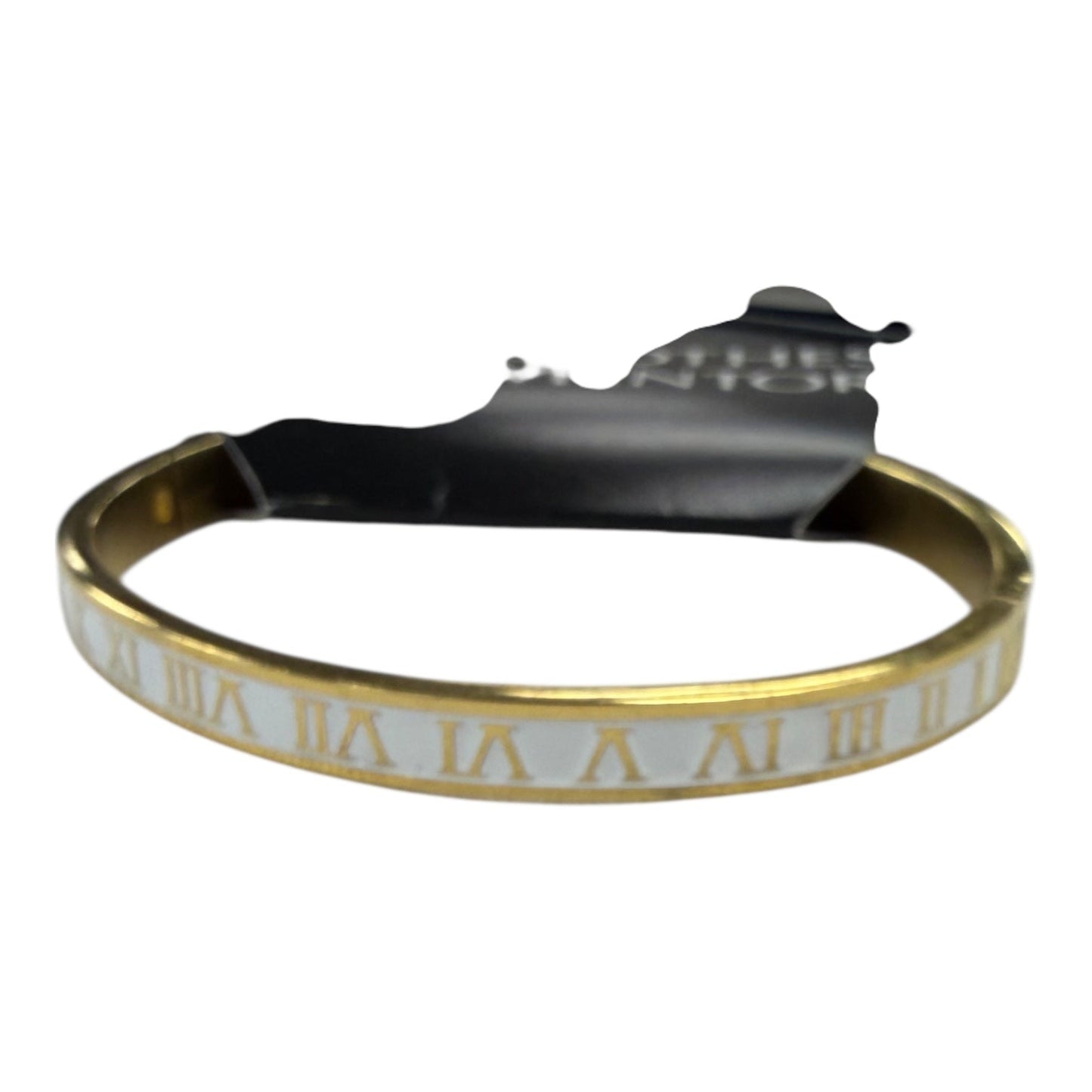 Bracelet Bangle  In Gold & White