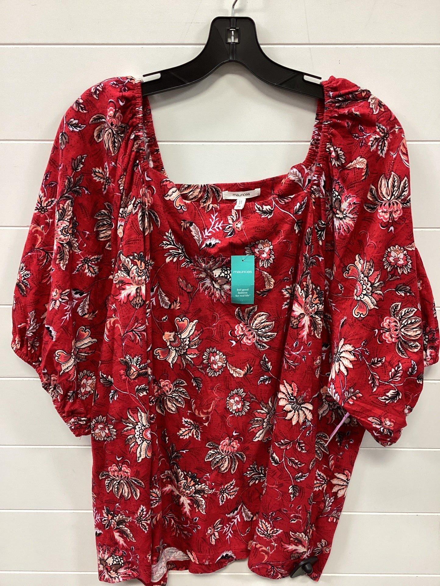 Top Ss By Maurices In Red, Size:3X