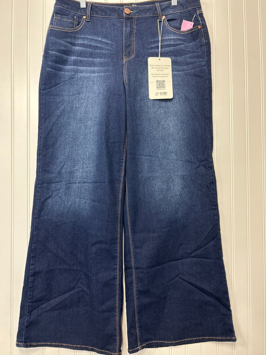 Jeans Wide Leg By 1822 Denim In Blue Denim, Size:16