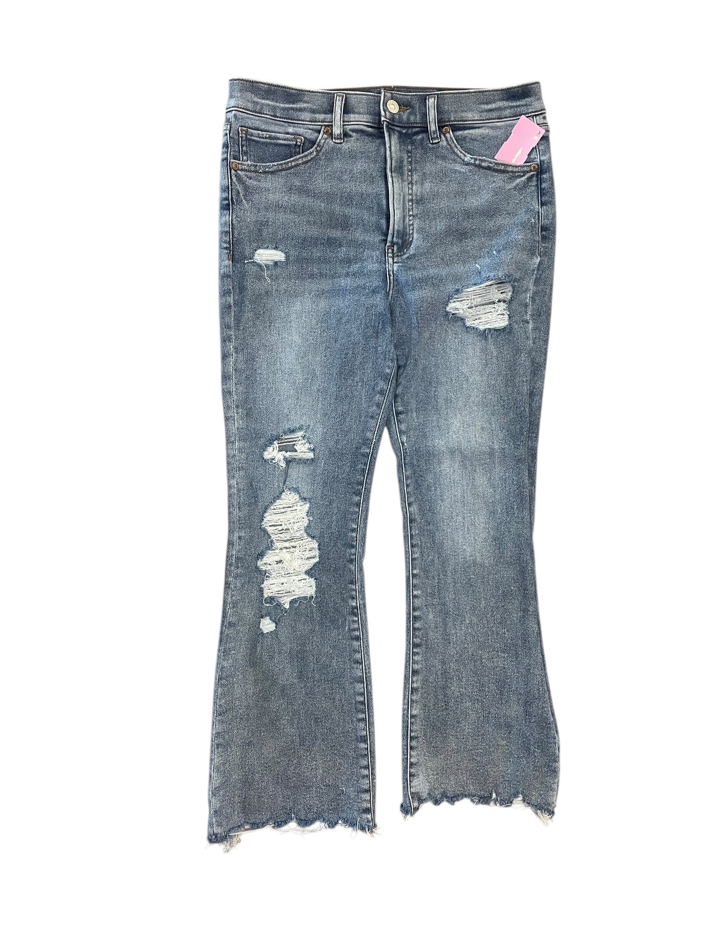 Jeans Cropped By Express In Blue Denim, Size:10
