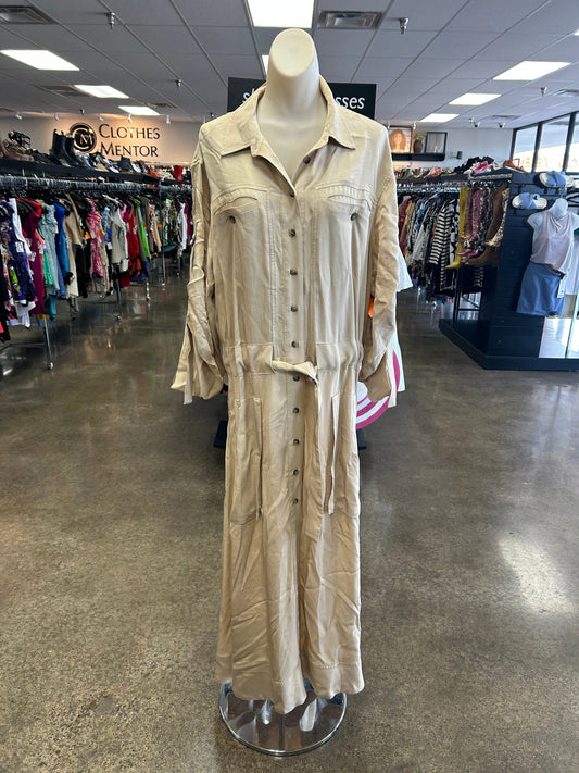 Dress Casual Maxi By Banana Republic In Tan, Size:L