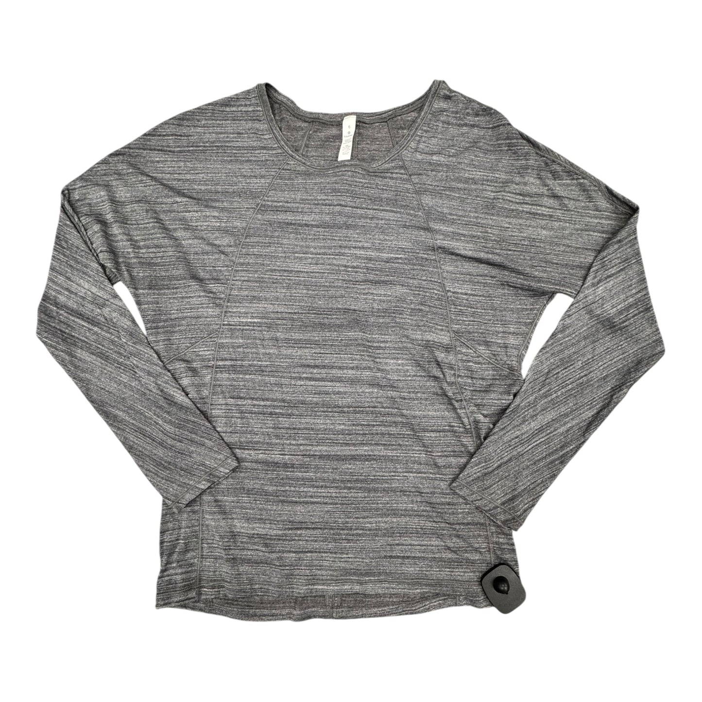 Athletic Top Ls Crewneck By Lululemon In Grey, Size:6