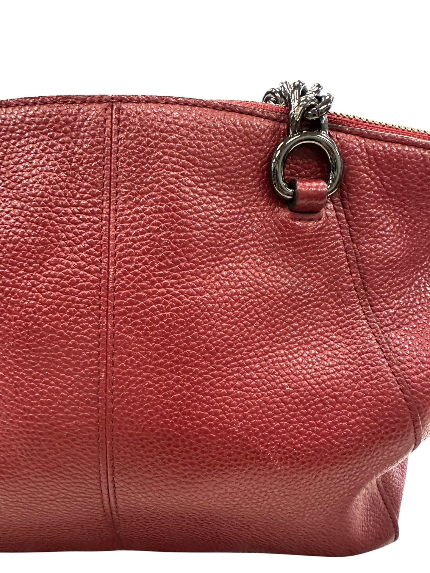 Handbag Designer By Coach In Red, Size:Medium