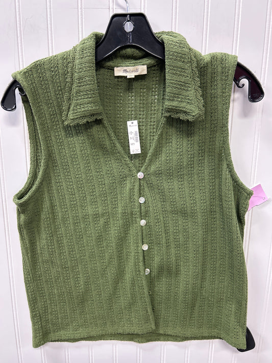 Top Sleeveless By Madewell In Green, Size:M