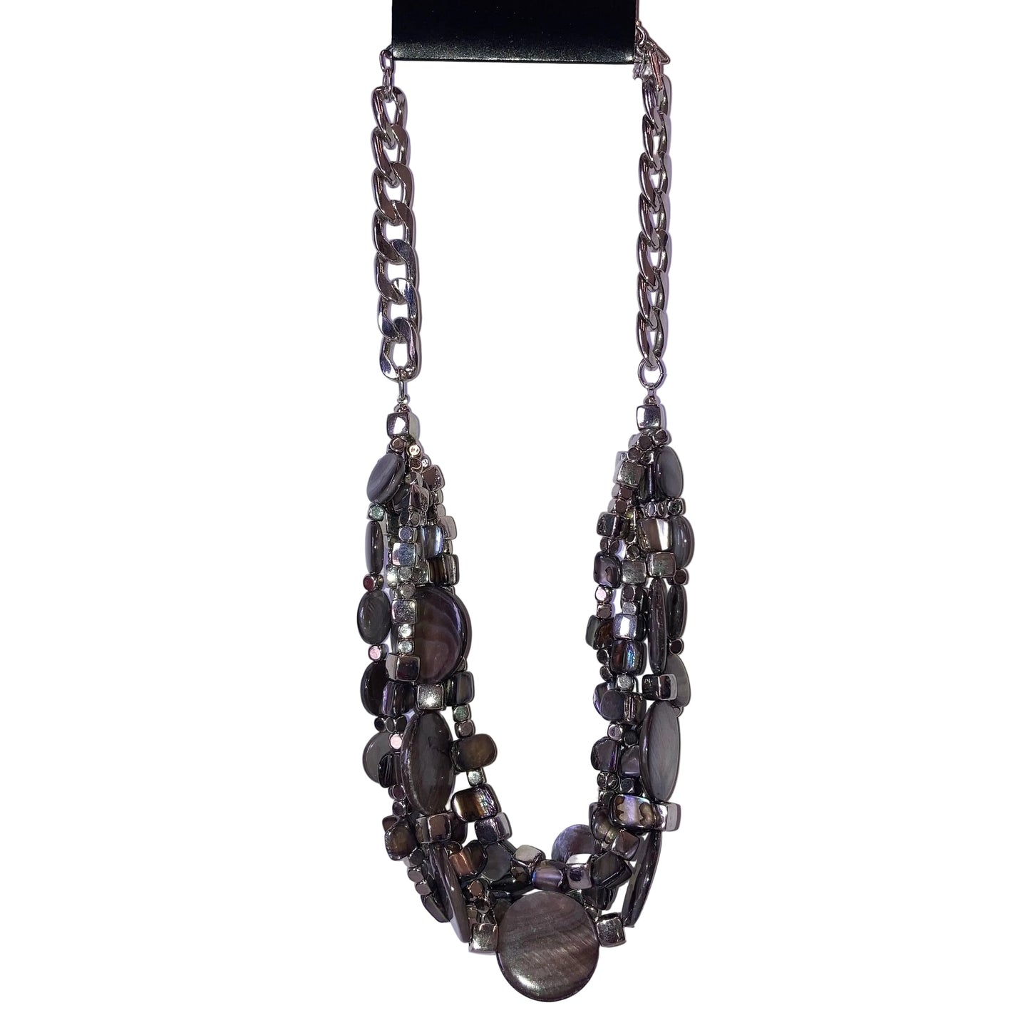 Necklace Layered By Kenneth Cole In Grey & Silver