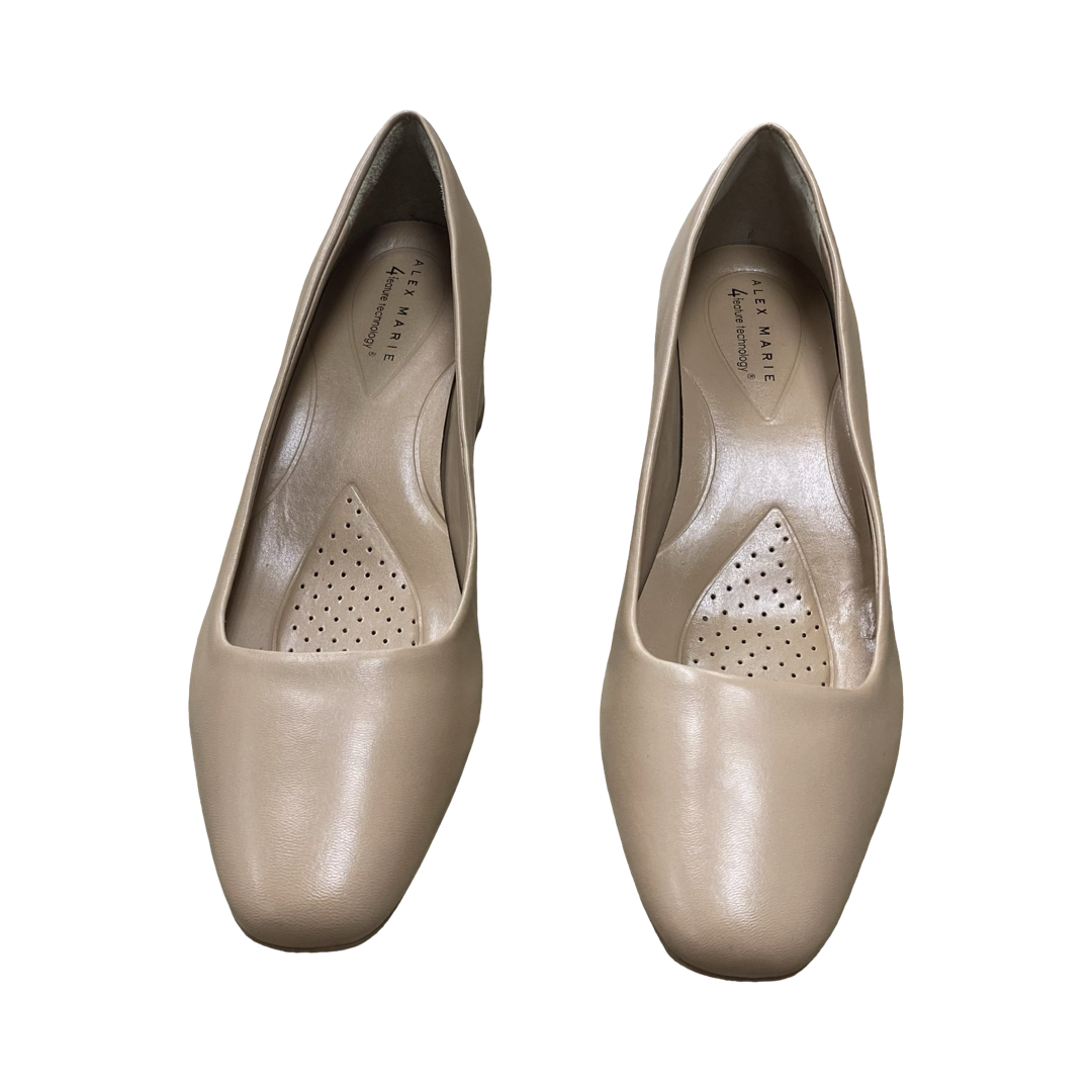 Shoes Heels Block By Alex Marie In Beige, Size:9.5