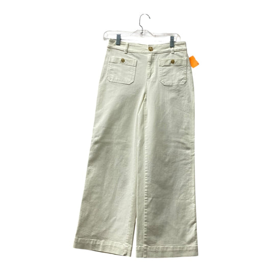 Jeans Wide Leg By Loft In Ivory, Size:0