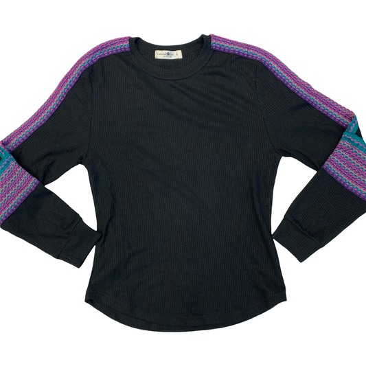 Top Ls By Natural Life In Black & Pink, Size:L