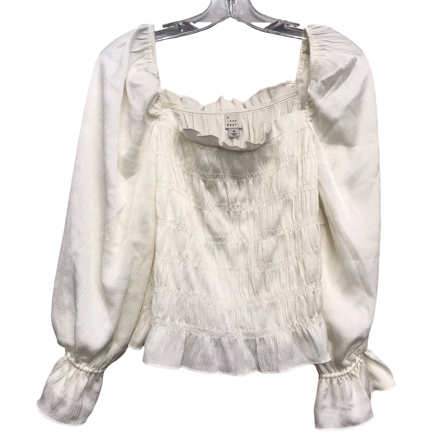 Top Ls By A New Day In White, Size:M