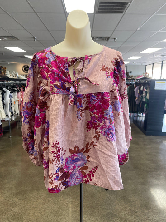 Top Ss By Oddi In Floral Print, Size:M